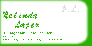 melinda lajer business card